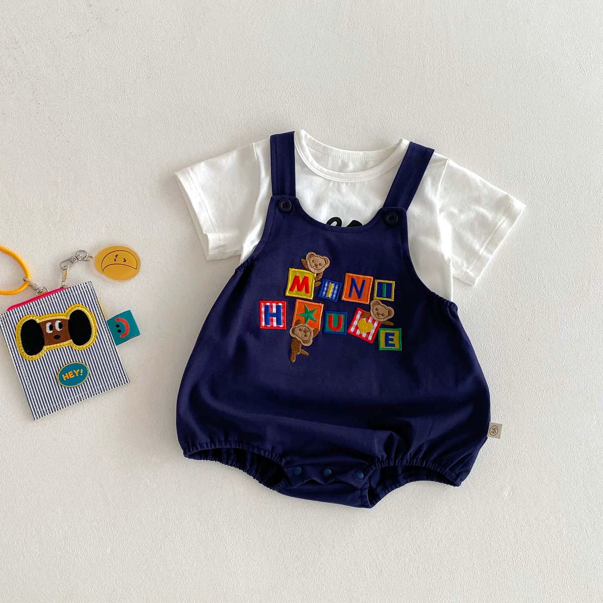 agliaccetto Estivo Neonato “MINI HAUKE” – Blu Navy con Orsetti