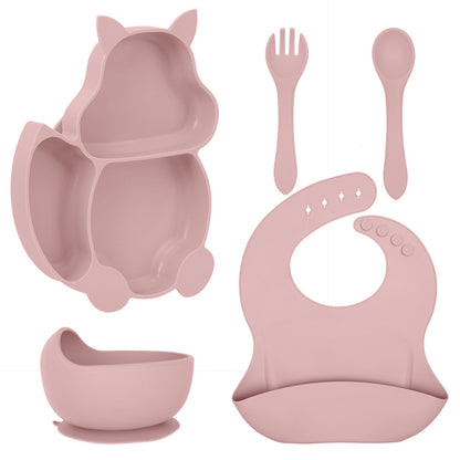 Set Pappa Silicone 5 Pezzi con Ventosa – Antiscivolo e Sicuro