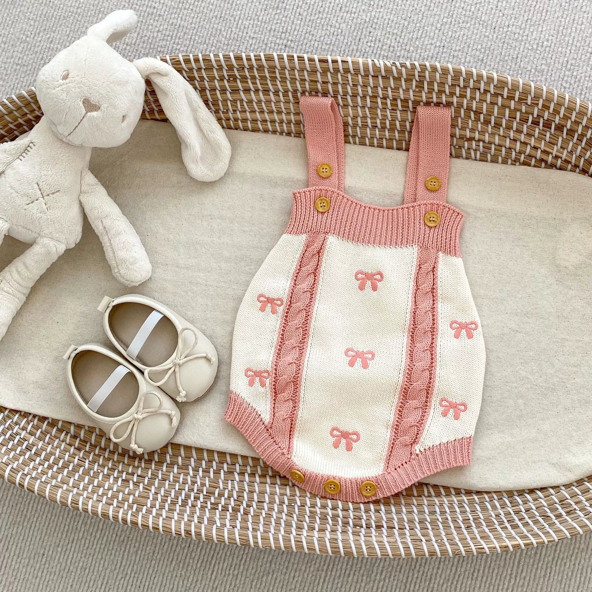 Bretelle o cardigan Bambina in Maglia - con Fiocchetti