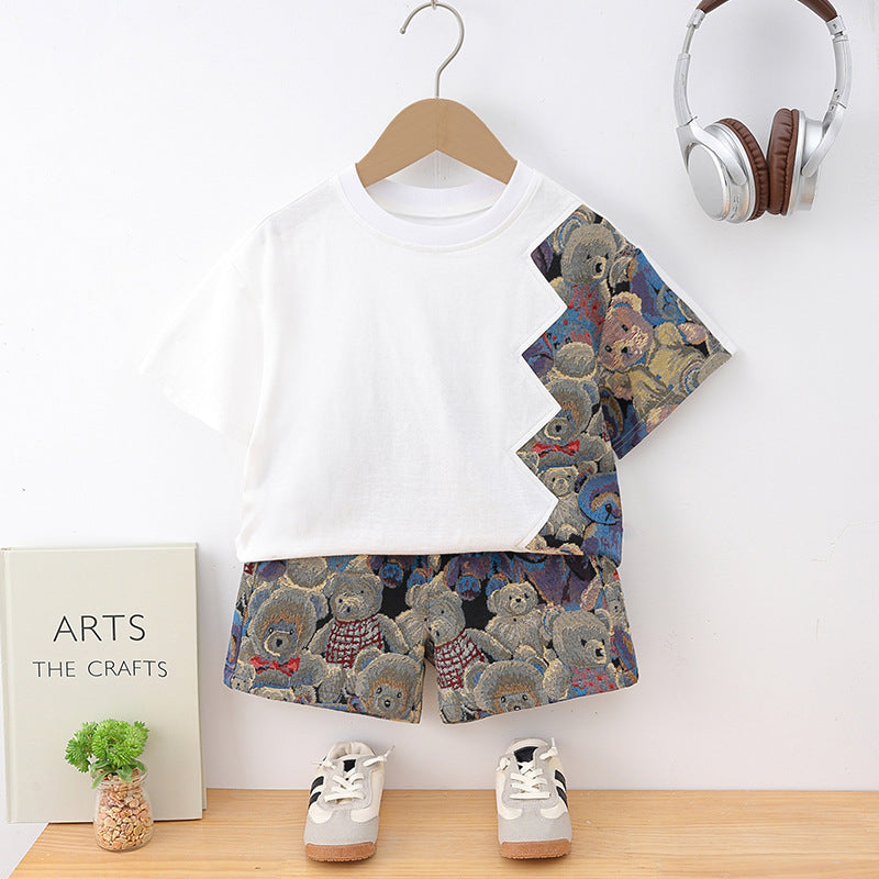 Completo 2pz bimbo estivo con orsetti