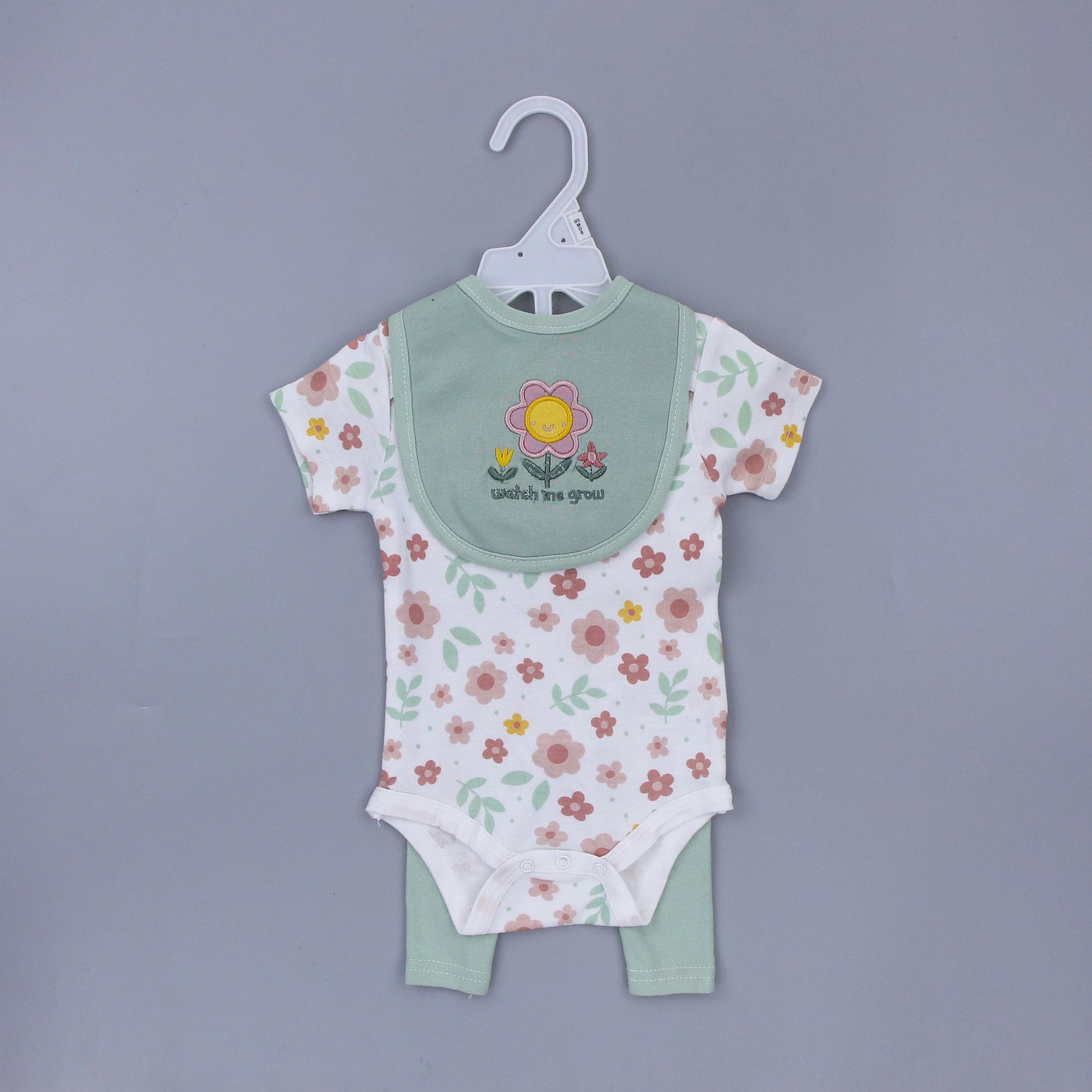 Set Neonato 3 Pezzi - Body, Bavaglino e Pantaloni "Keepin' It Wild"