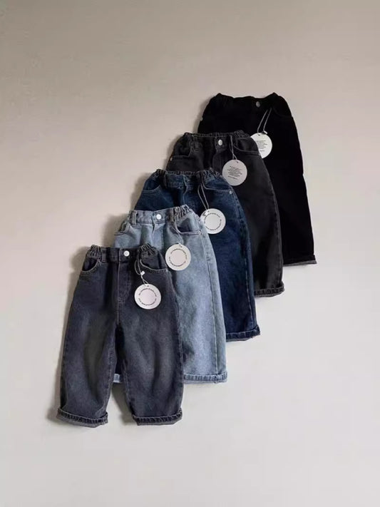 Pantaloni Jeans Bambino con Elastico in Vita – Vari Colori