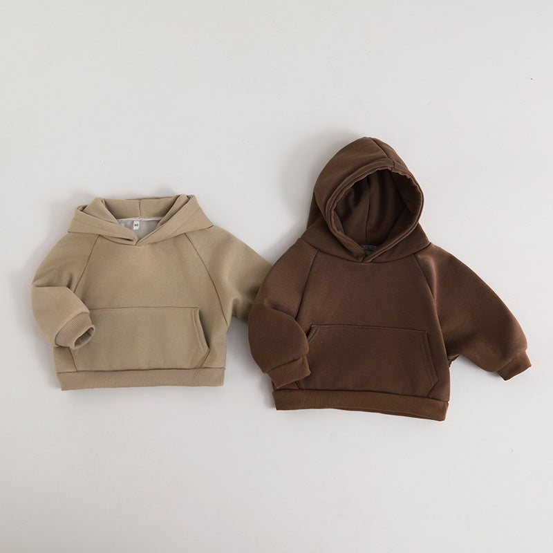 Felpa Neonato con Cappuccio – Modello Basic in Cotone Morbido