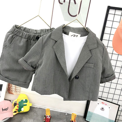 Completo Estivo Bambino – Giacca a Maniche Corte + Pantaloncini + T-Shirt