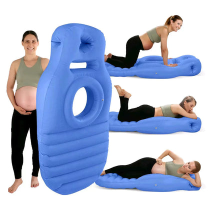 Cuscino per la gravidanza - Nuovo design- Maggiore comfort per torace e collo - Materasso gonfiabile per letto da gravidanza per mal di schiena