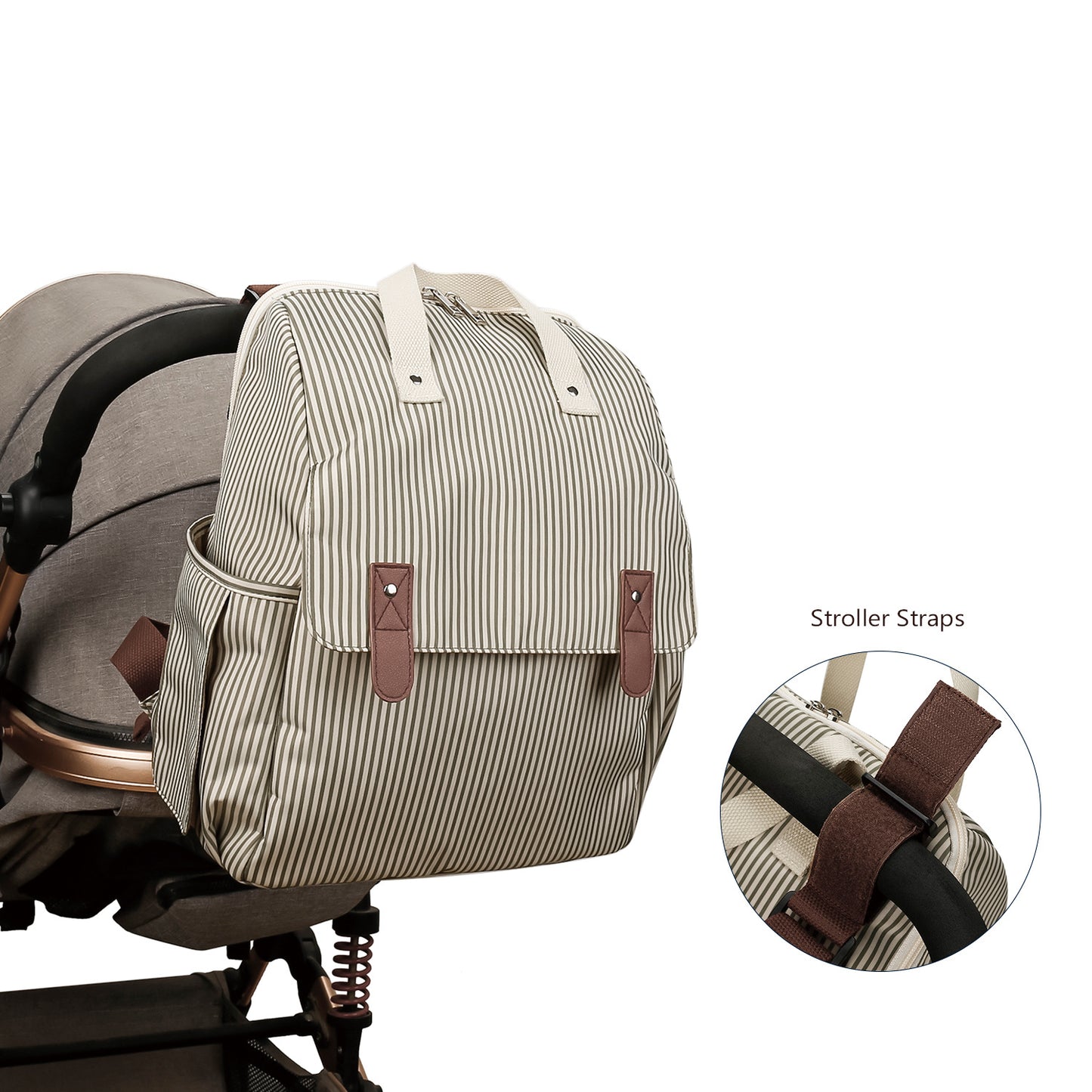 Zaino Fasciatoio Multifunzione con Accessori – Porta Biberon Isotermico e Fasciatoio Pieghevole