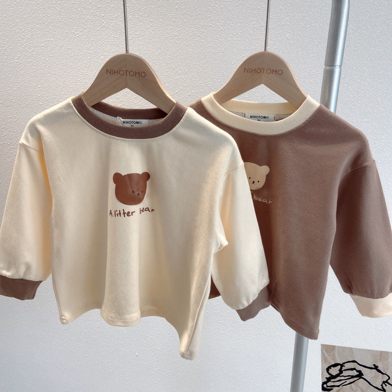 Maglia Manica Lunga Bambino “A Little Bear” – Cotone Morbido