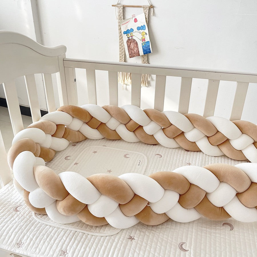 Treccia Paracolpi Neonato 4 Fili – Bianco e Beige