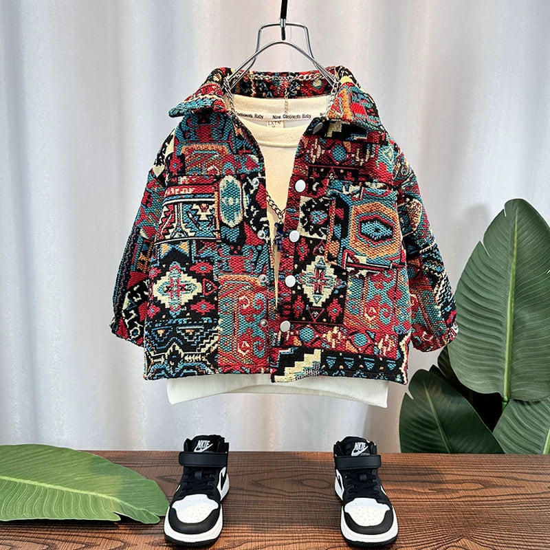 Giacca Stile Geometrico Colorato