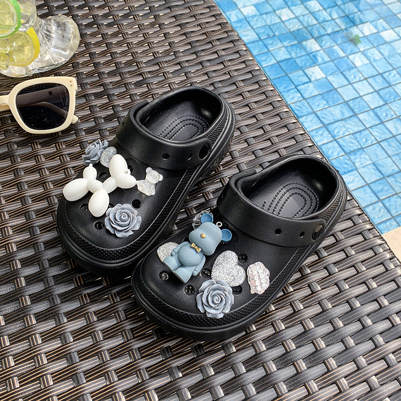 Crocs Estivi Bambina con Decorazioni 3D Orsetto e Palloncino