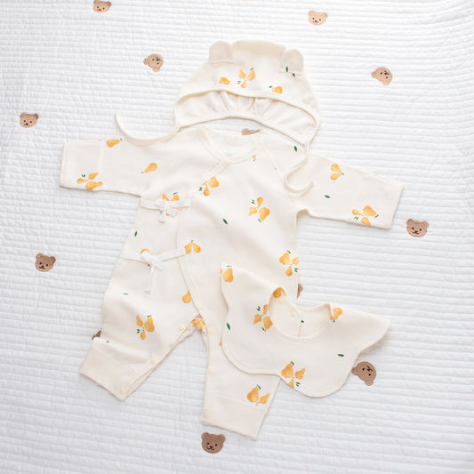 Coordinato Set  Neonata/ Bimba  3 pezzi – Fantasia Frutta
