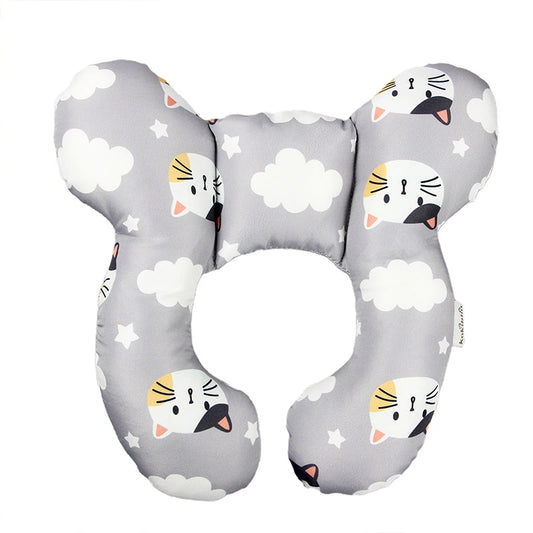 Cuscino Antiplagiocefalia Neonato Fantasia Gattini– Supporto Ergonomico Testa e Collo