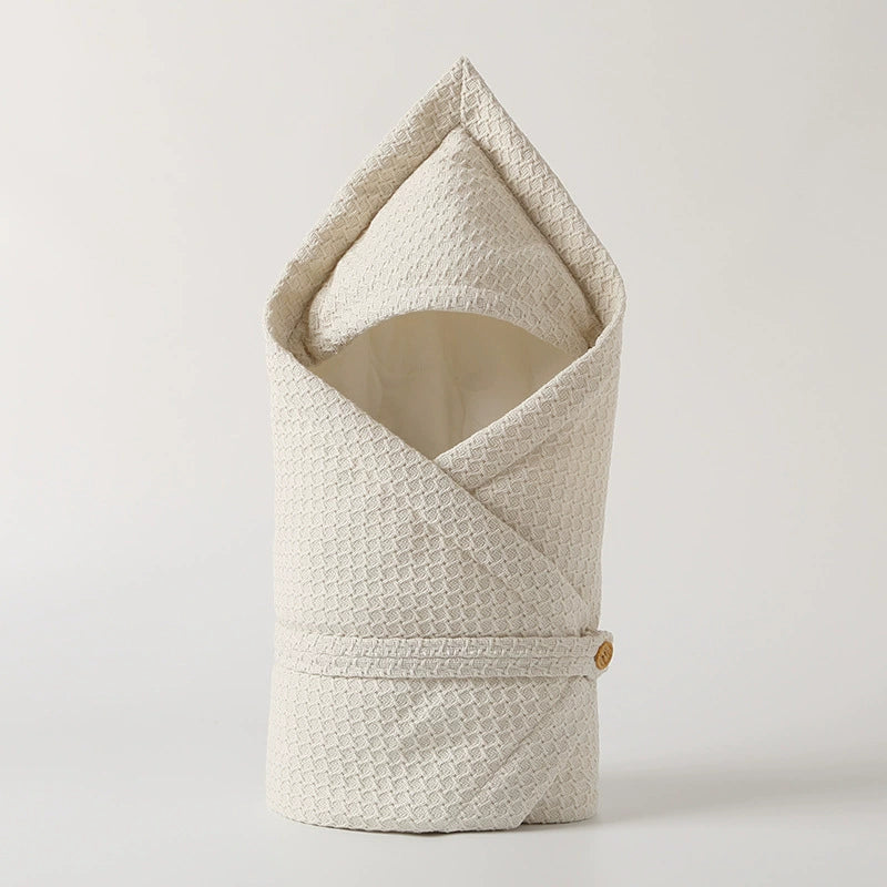 Coperta Fasciatoio Neonato con Cappuccio – Cotone
