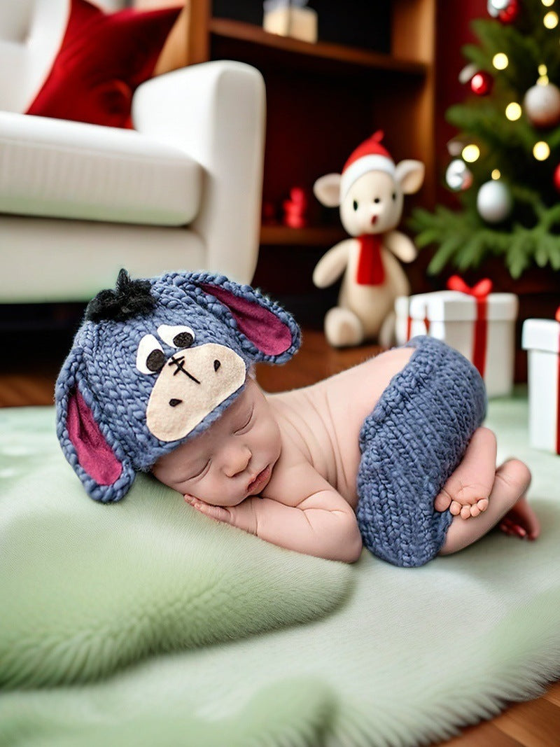 Set Fotografico Neonata   Completo in Maglia IH-OH