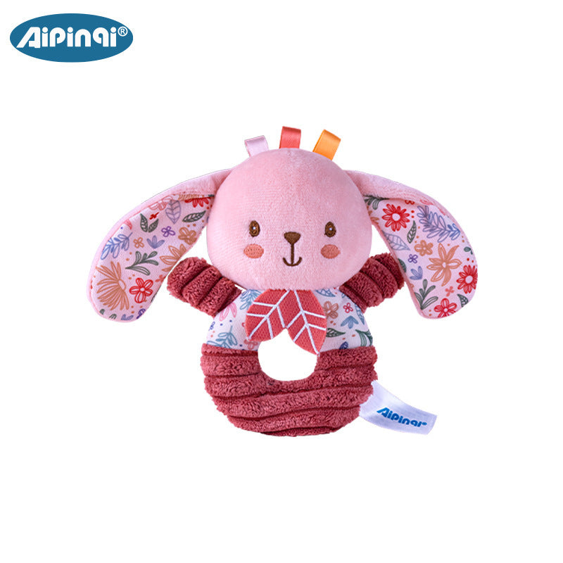 Sonaglino Peluche Neonato – Elefantino o Coniglietto con Anello Morbido
