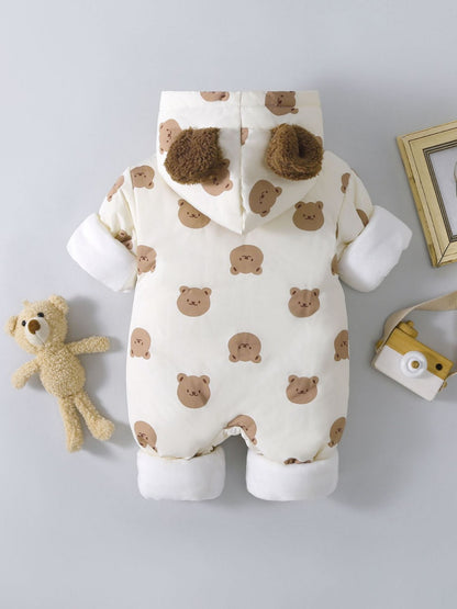 Tutina Invernale Neonato “Little Bear” – Morbida, Calda e Adorabile