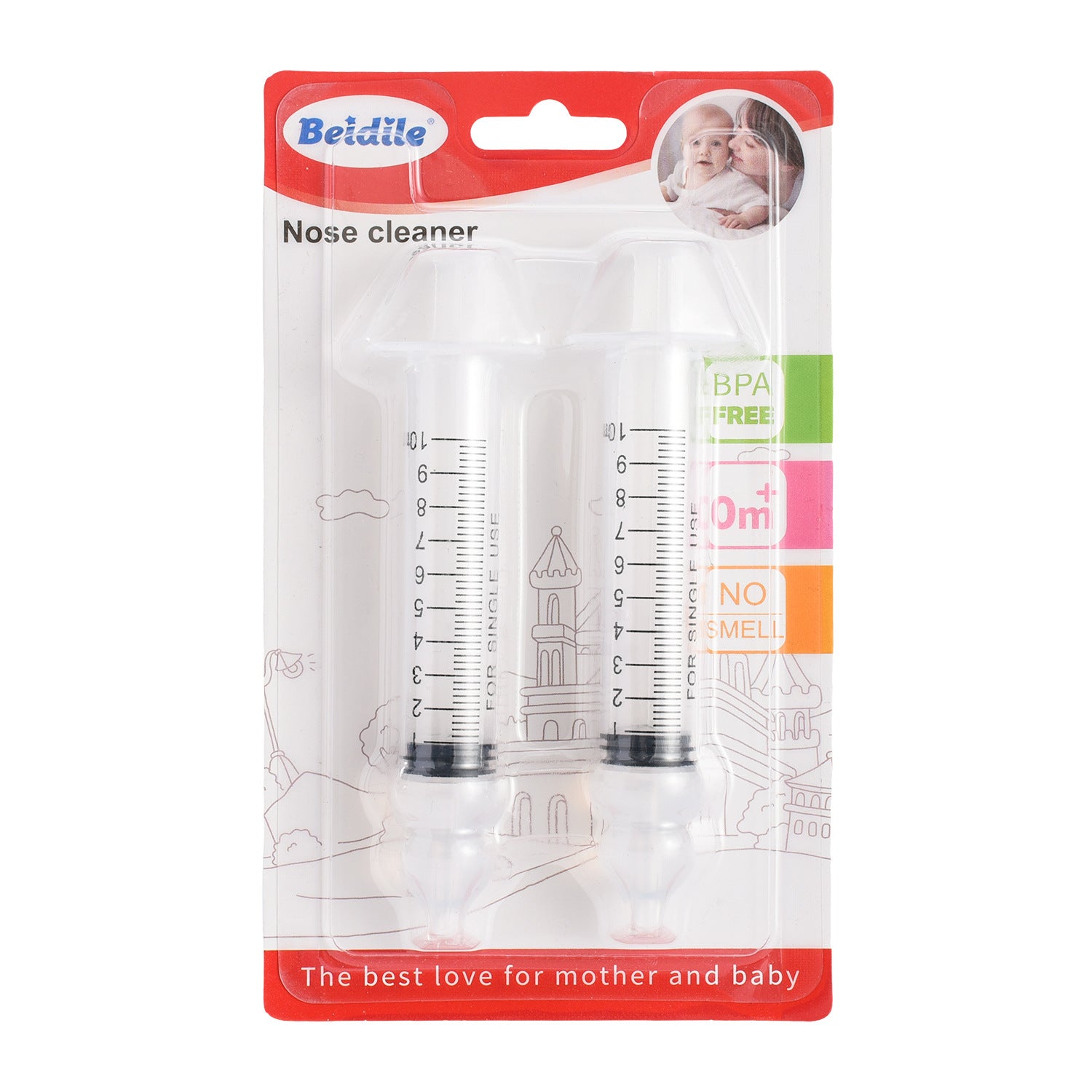 Aspiratore Nasale per Neonati - Set 2 Pezzi, Sicuro e Delicato