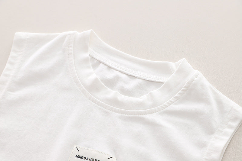 Set Estivo Bambino - Camicia Fantasia Floreale e Pantaloncini in Denim