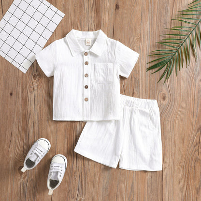 Set Estivo Bambini in Cotone Traspirante - Completo Camicia e Pantaloncini