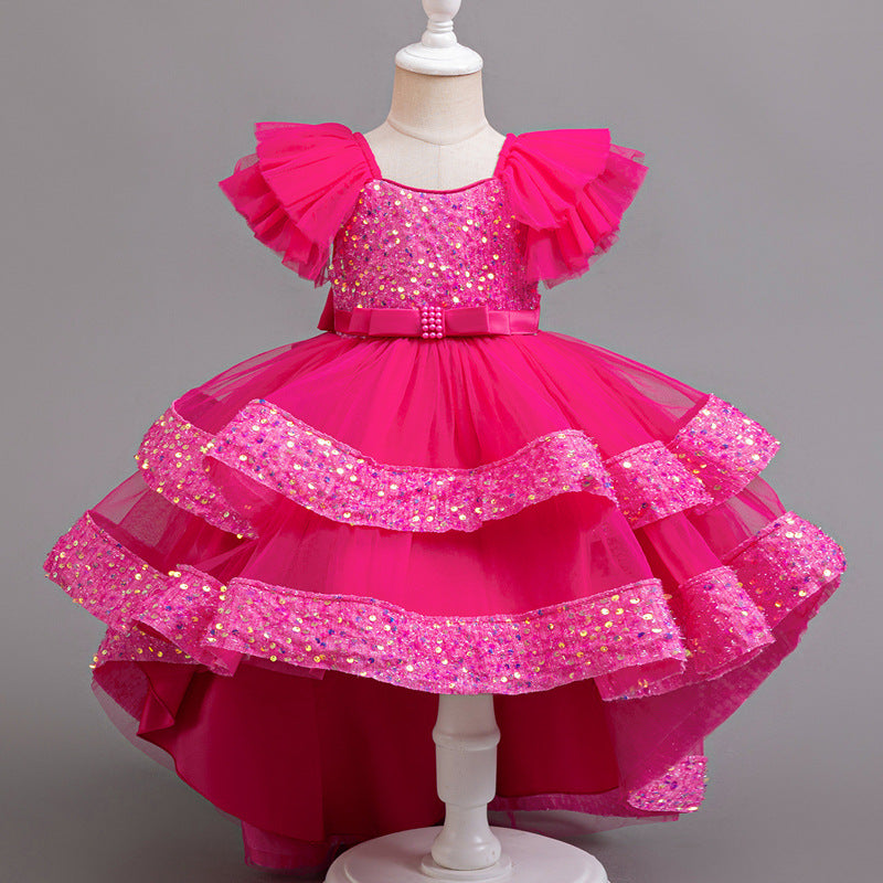 Abito da Cerimonia Bambina in Tulle e Paillettes
