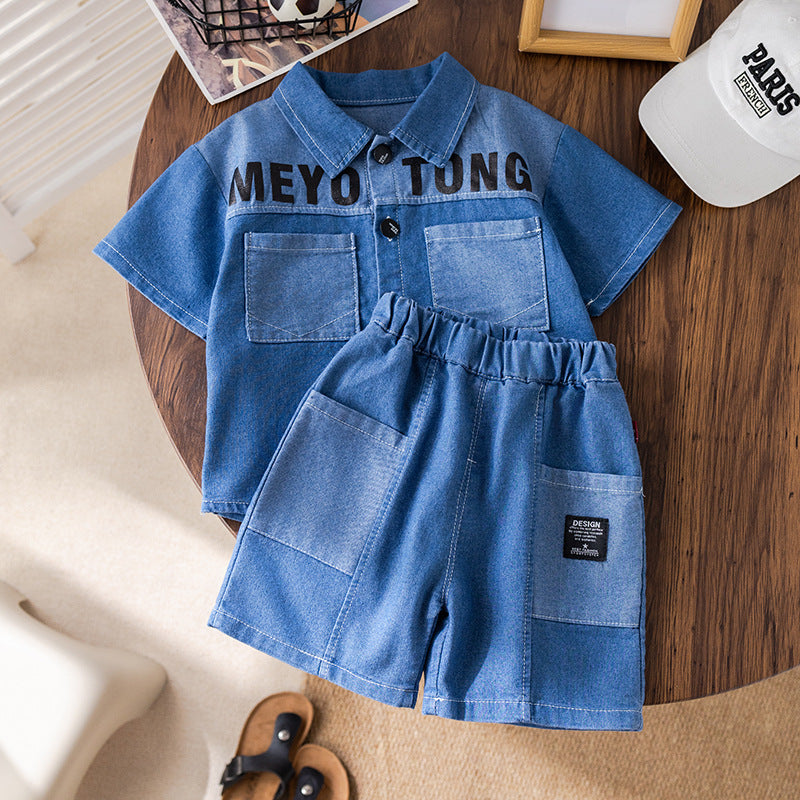 Completo Bambino in Denim Casual