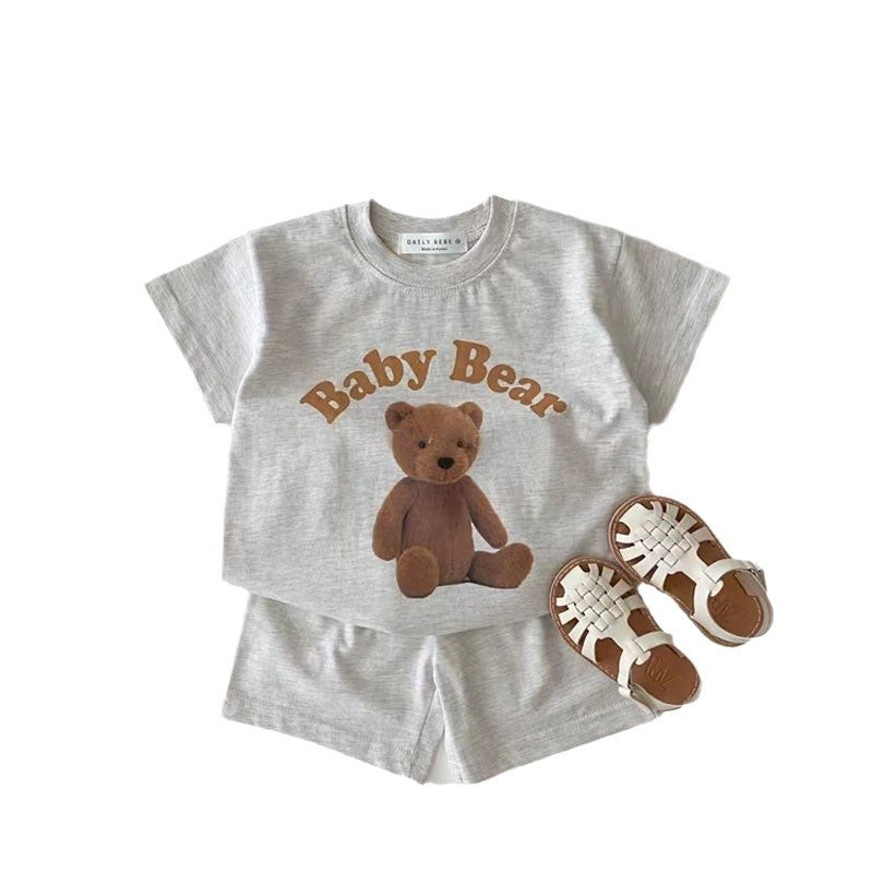 Completo Estivo Bambina “Baby Bear”  T-Shirt + Shorts Bear