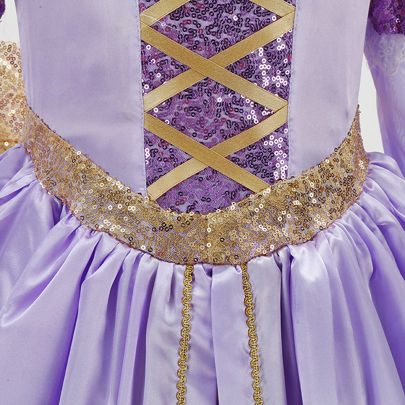 Costume da Principessa con Accessori - Stile Rapunzel