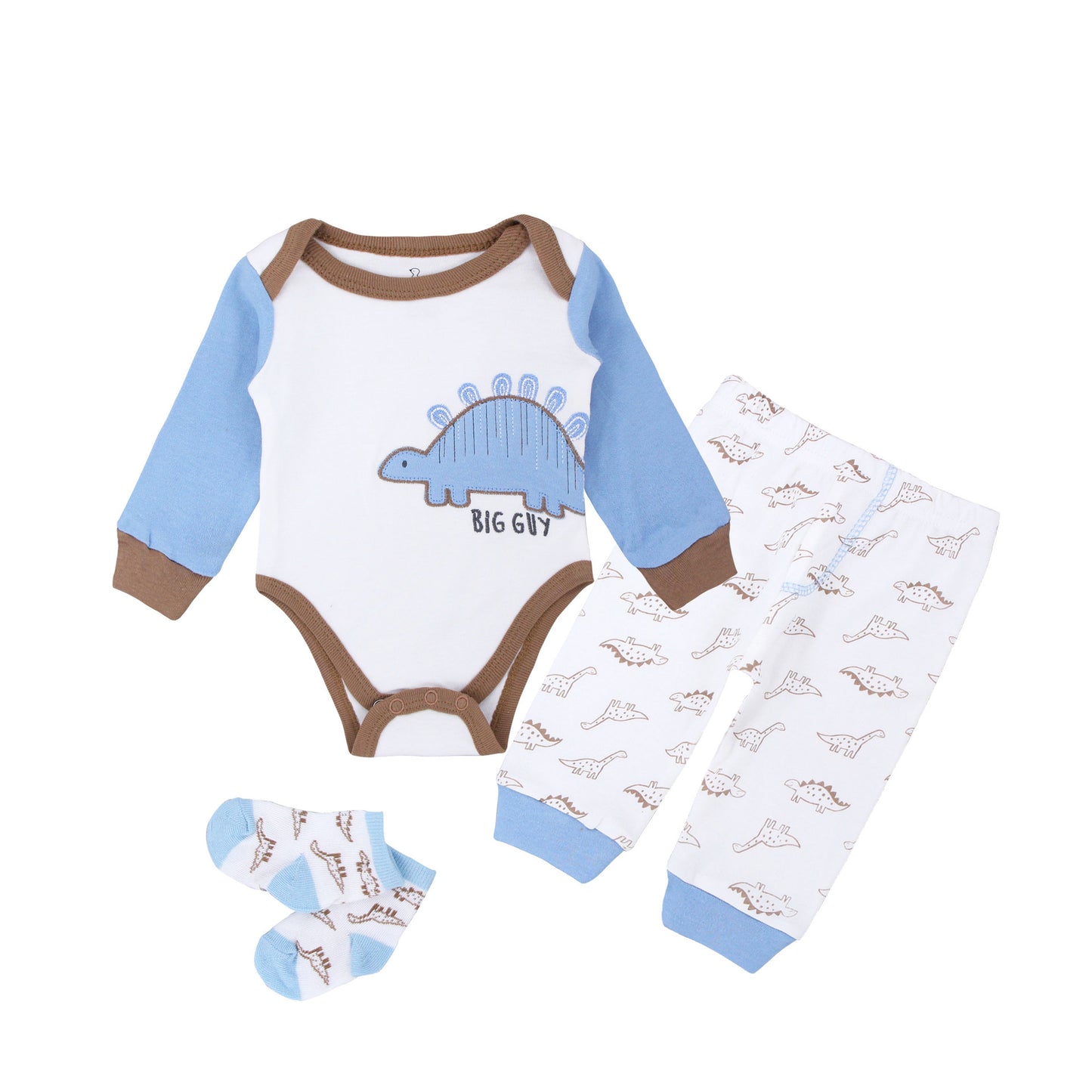 Set Neonato 3 Pezzi con Body, Pantaloni e Calzini