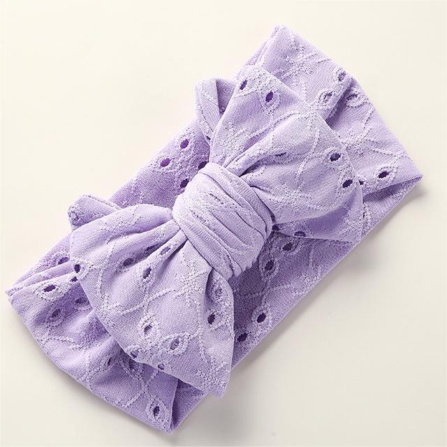 Fascia Neonato con Maxi Fiocco Ricamato – Morbido Cotone Elasticizzato 🎀