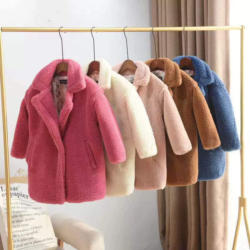 Cappotto bimba in pelliccia sintetica – vari colori