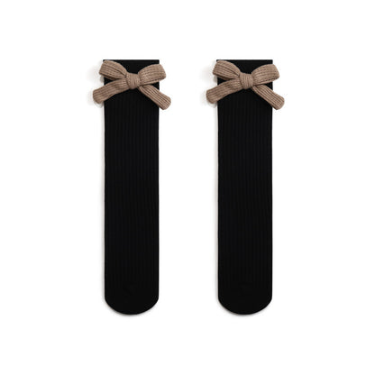 Calze Lunghe Bambina con Fiocco – Stile Elegante e Morbido