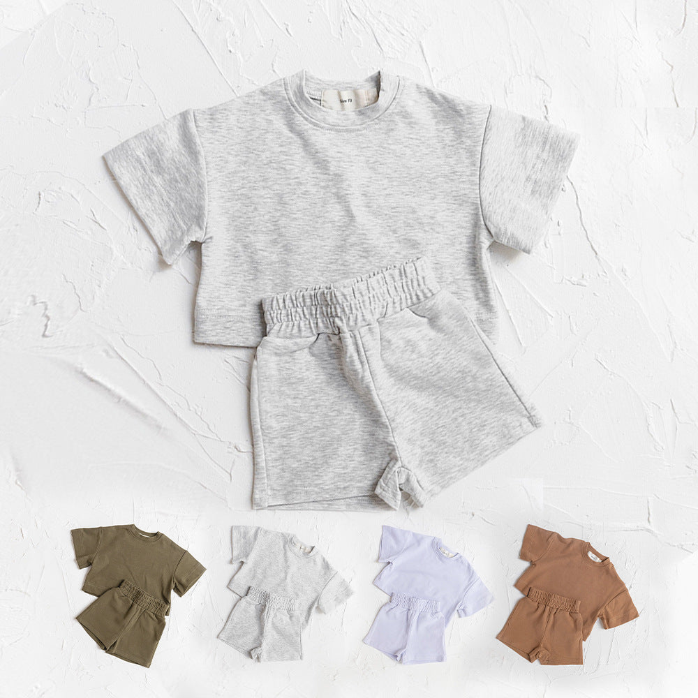 Completo Estivo Bambina Minimal  T-Shirt e Shorts