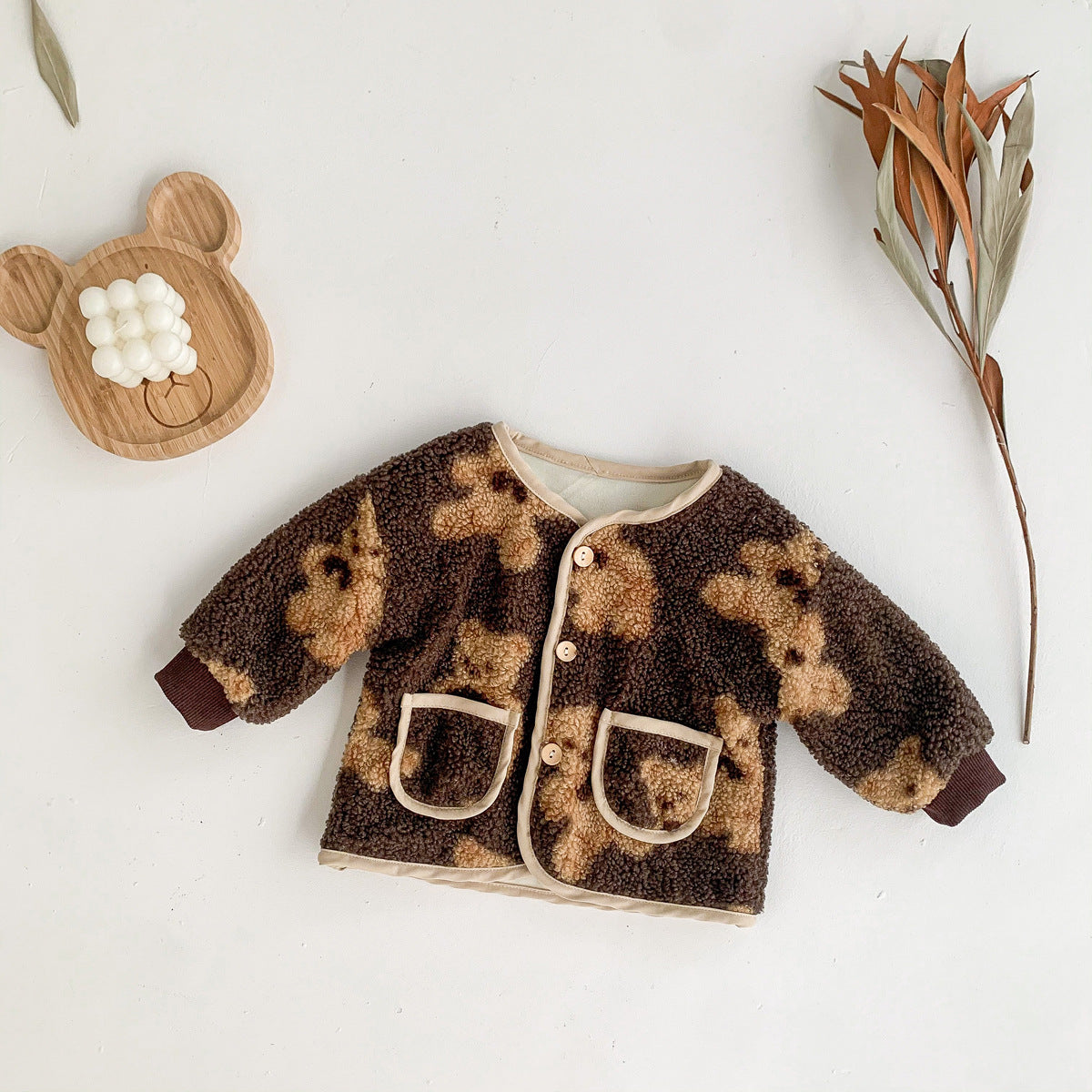 Giacchino Teddy in Pile Orsetto – Neonato/Bambino