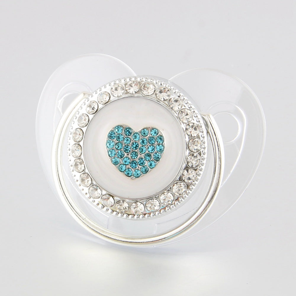 Ciuccio 6-12 mesi Cyore Luxury Azzurro in Cristalli