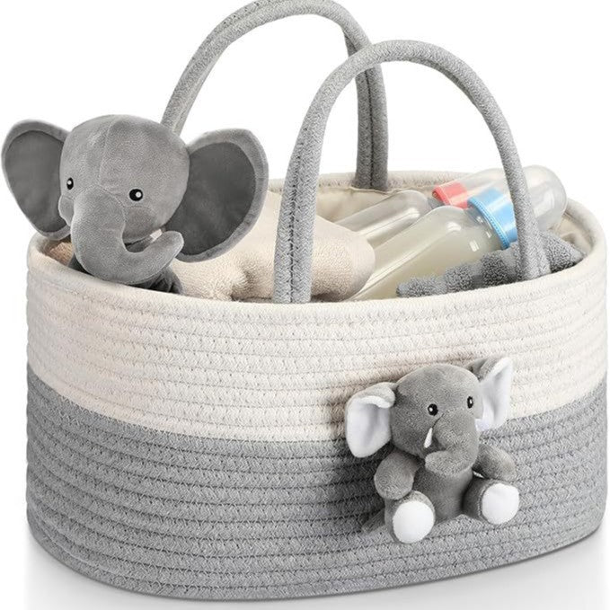Cestino portaoggetti neonato con peluche
