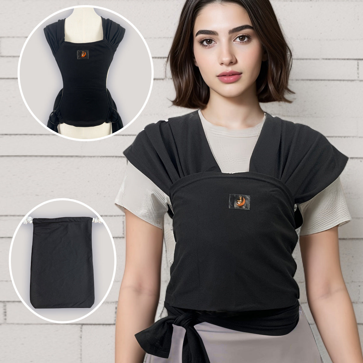 Marsupio Fascia Porta Bebè in Cotone Elasticizzato – Modello Ergonomico