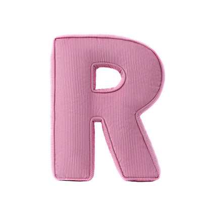 Cuscino lettera in tessuto –  decorativi per cameretta Rosa