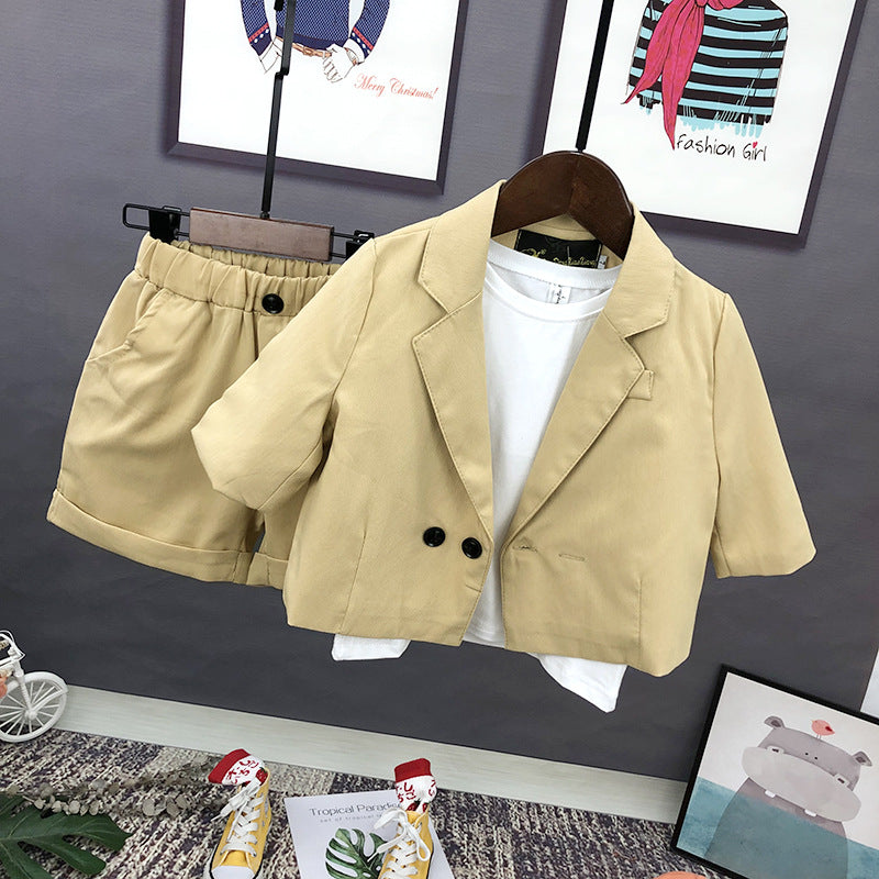 Completo Estivo Bambino – Giacca a Maniche Corte + Pantaloncini + T-Shirt