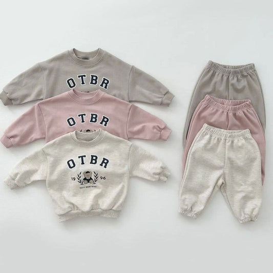 Completo Bimbo “OTBR Bear” – Felpa e Pantalone in Cotone