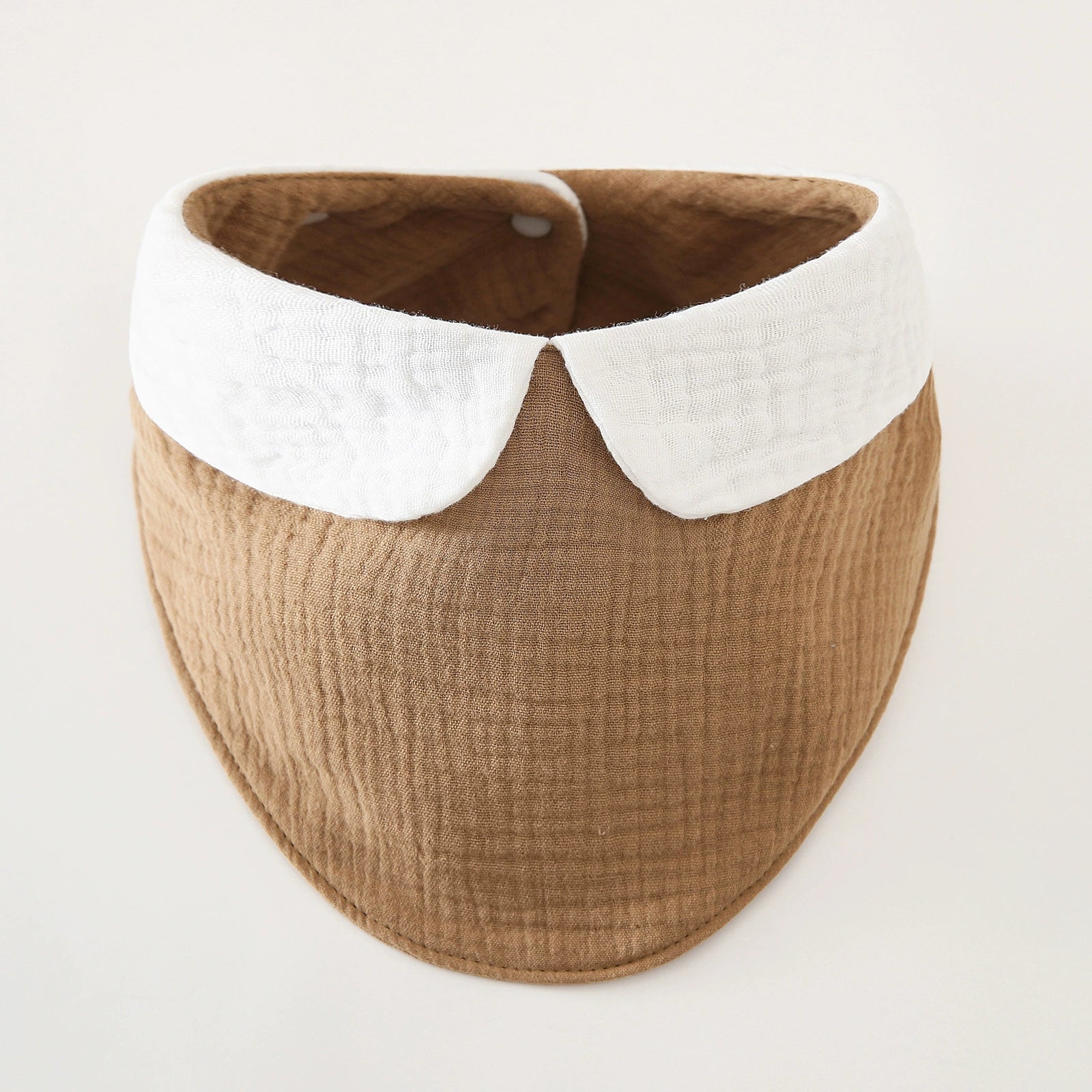 Bavetta Neonato in Mussola con Colletto – Morbida, Assorbente e Super Chic