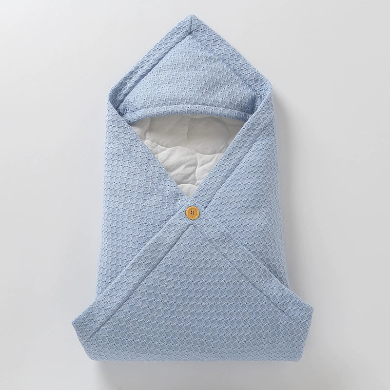 Coperta Fasciatoio Neonato con Cappuccio – Cotone