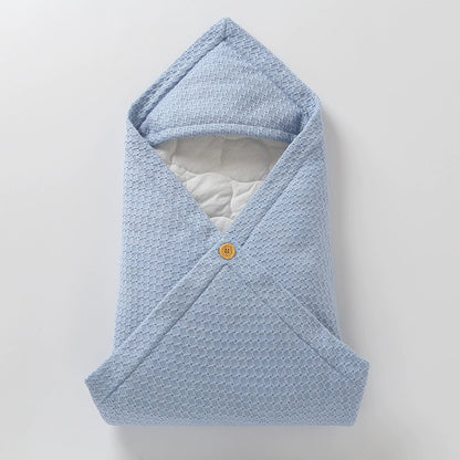 Coperta Fasciatoio Neonato con Cappuccio – Cotone