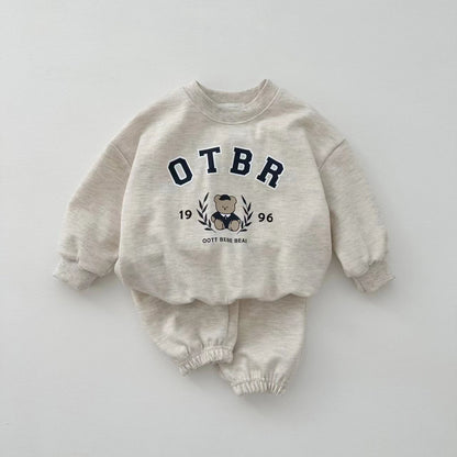 Completo Bimbo “OTBR Bear” – Felpa e Pantalone in Cotone