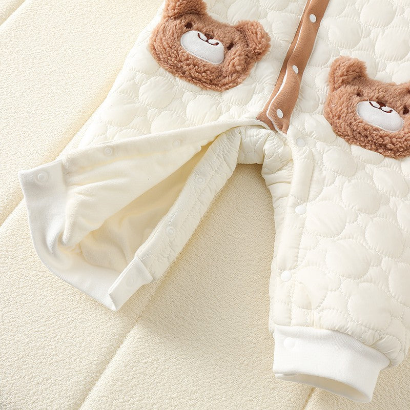 Tutina Invernale Neonato “Teddy Pockets” – Calda, Trapuntata e Morbidissima