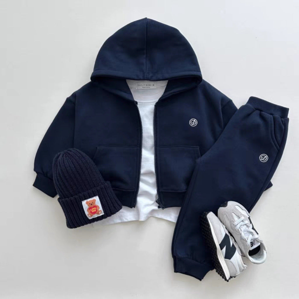 Felpa con Cappuccio Zip Intera per Bambini – Colori Basic
