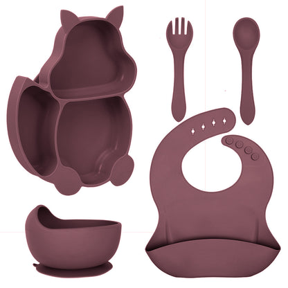 Set Pappa Silicone 5 Pezzi con Ventosa – Antiscivolo e Sicuro