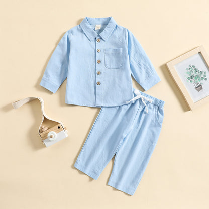 Completo Bambino Stile Classico - Camicia e Pantaloni Coordinati