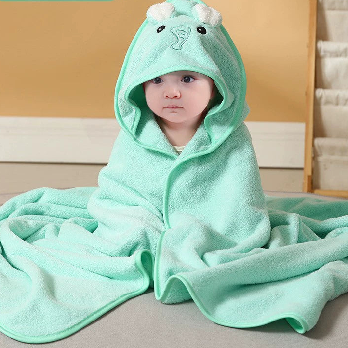 Accappatoio Bimbo 80×80 con Cappuccio Animaletto
