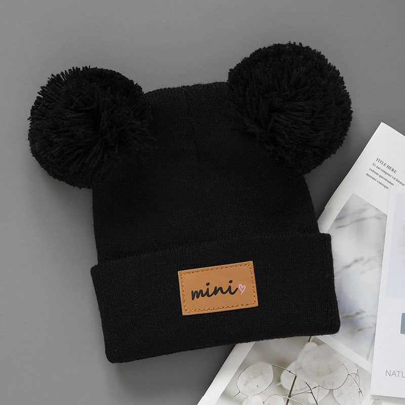 Cappellino in maglia “Mini” con doppio pompon – Invernale, caldo e morbido