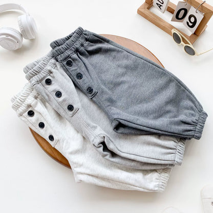 Pantaloni  per bambini in cotone con bottoni